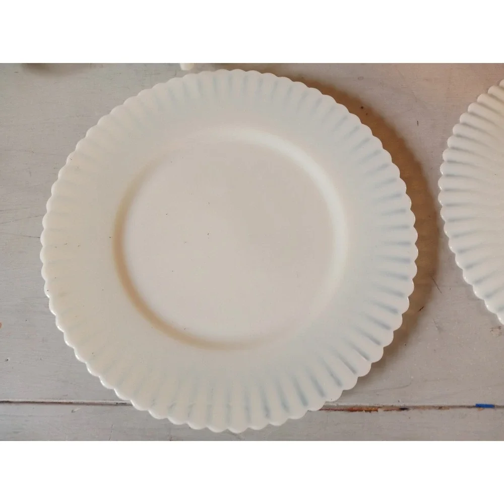1930s McBeth-Evans‎ Monax Depression Glass salad plate Lot of 2